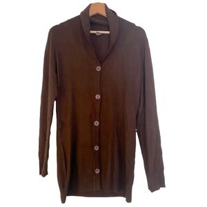 NWT RAMPAGE LONG BROWN BUTTON FRONT JACKET SIZE MEDIUM
